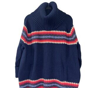 Gap Women X Large Lambswool Chunky Knit Sweater Cowl Neck Nordic Cozy Hygge Warm